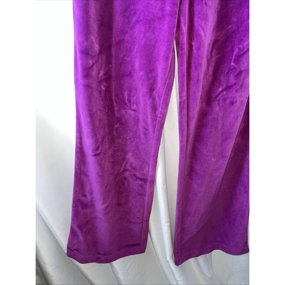 Fila Sport Women’s Purple Velour Track Pants Size L Y2K Retro - Picture 2 of 10